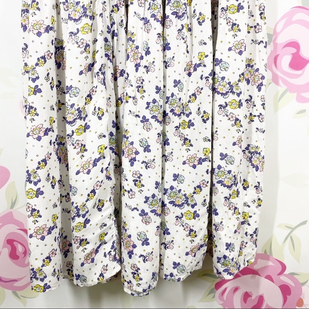 NEW Free People Secret Garden Cottagecore Floral Ruffle Maxi Skirt Set M - Picture 15 of 16